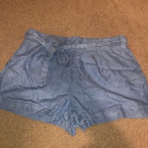 Flowy front tie shorts